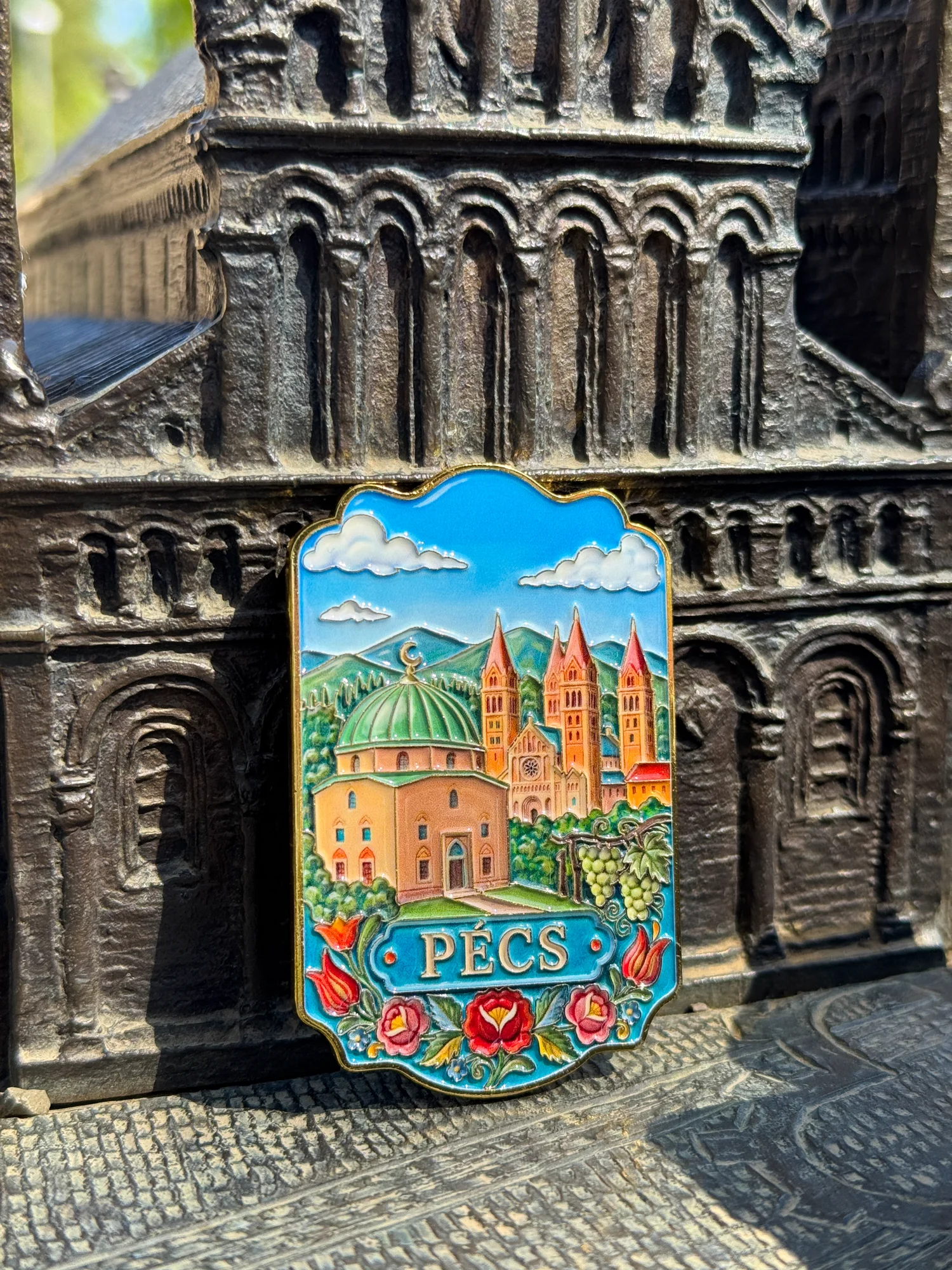 Fém hűtőmágnes (Pécs) image 2