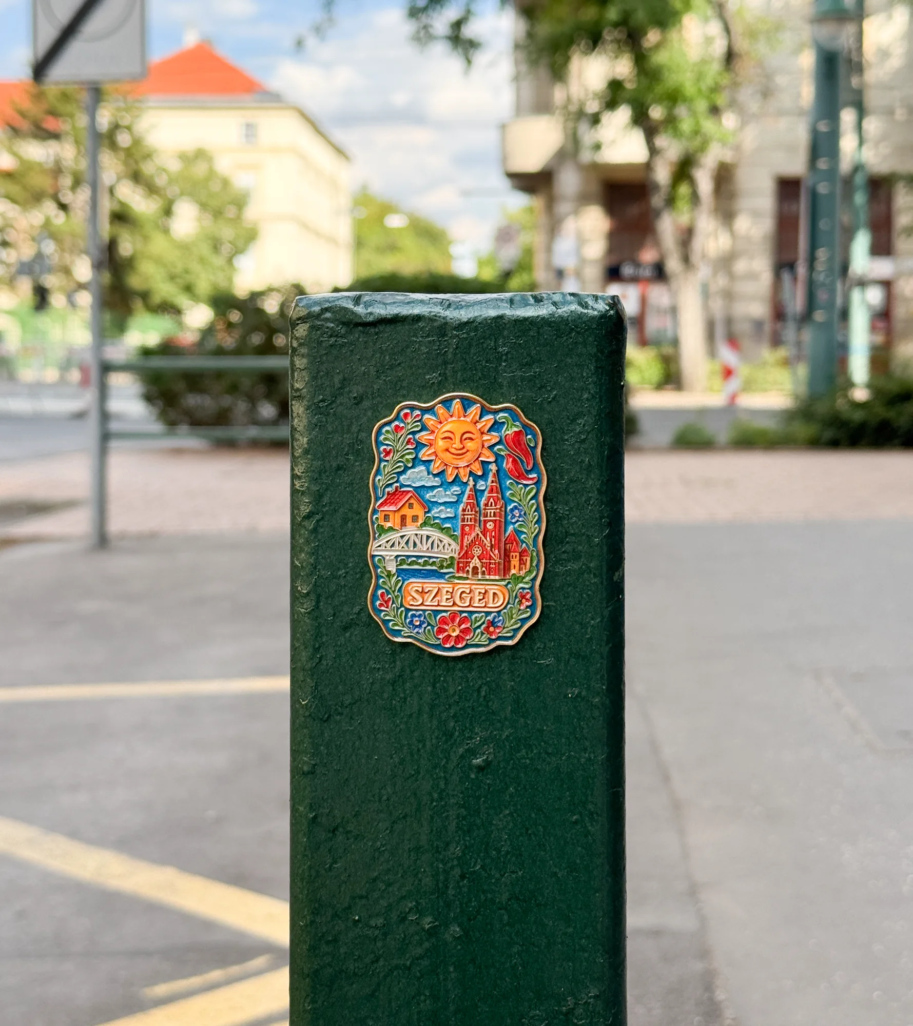 Fém hűtőmágnes (Szeged) image 2